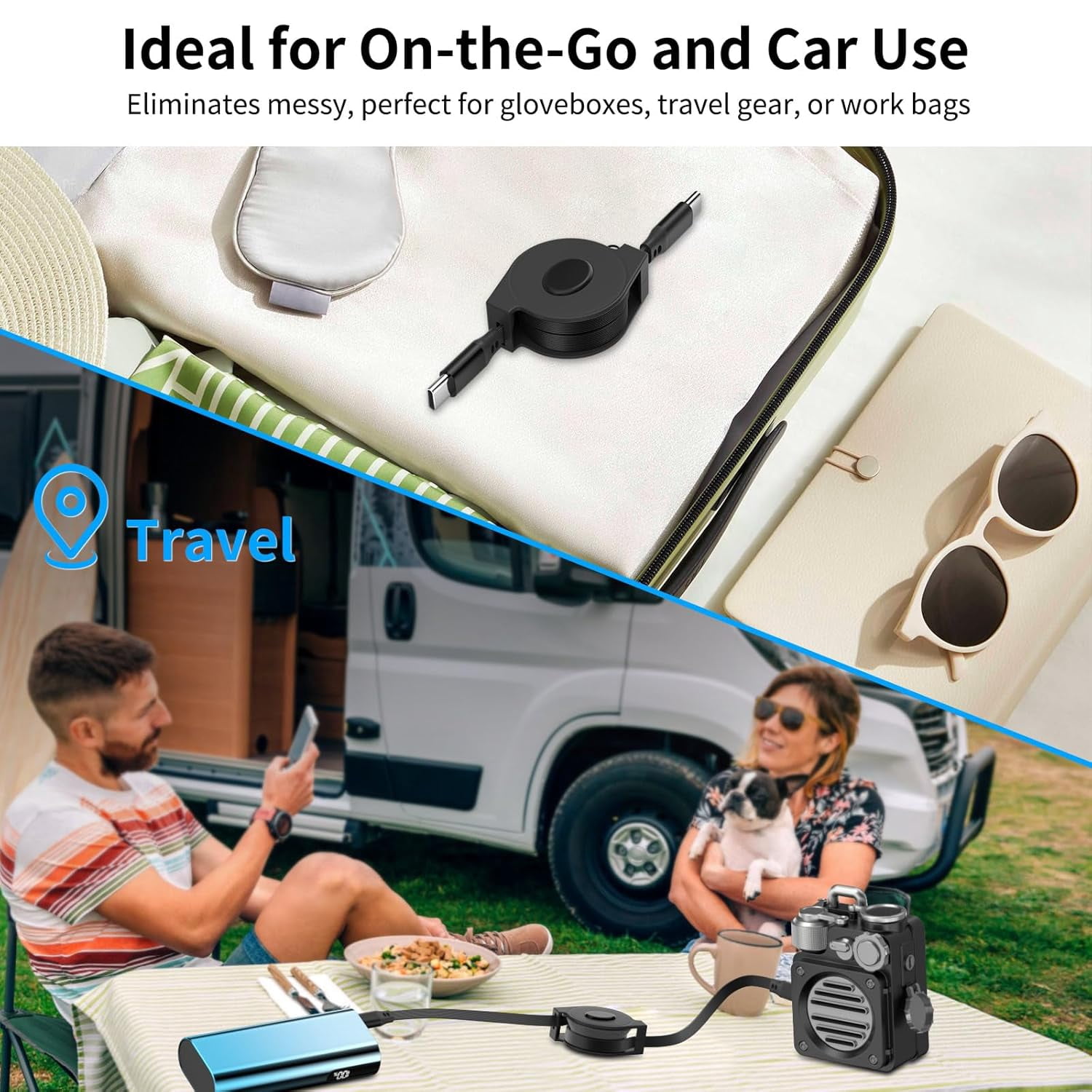 RGHJAR-60W USB C to USB C Cable 3FT for Carplay,Car Charger 45W 40W 3A Fast Charging Retractable Type-C Cord for iPhone 17 Pro Max 17e 16 15/Samsung S26 Ultra S25 S24 FE A57 A37/Android Auto,3 Foot