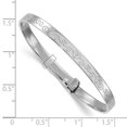 thumbnail image 3 of Sterling Silver Rhodium-plated Polished Etched Heart Pattern Childrens Expandable Bangle, 3 of 3