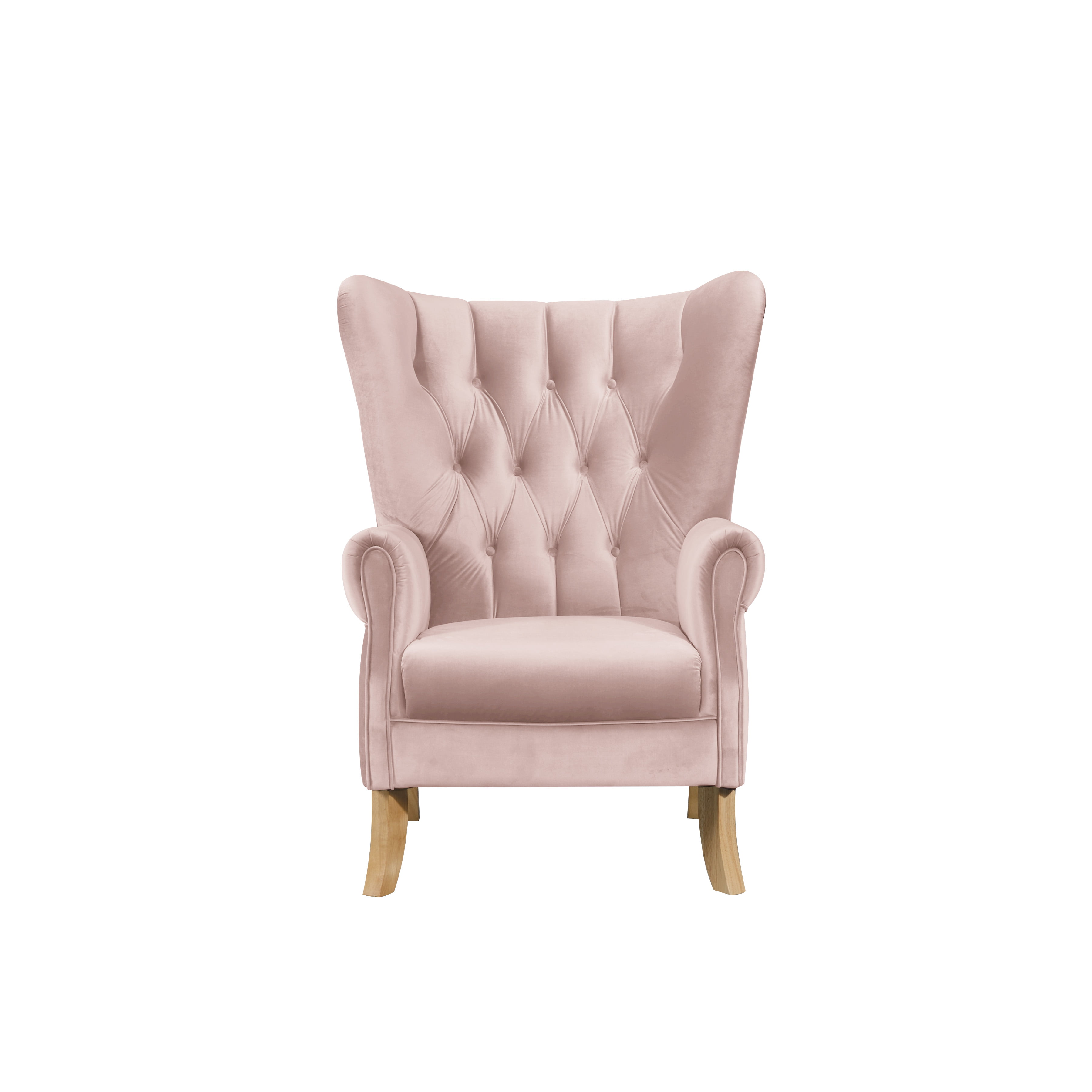 Adonis Accent Chair in Blush Pink Velvet