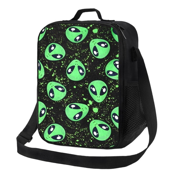 Alien Lunch Bag Insulated Thermal Box with Shoulder Strap & Handle for Work and Picnic