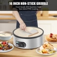 thumbnail image 3 of Máquina Eléctrica Comercial para Crepes de 16 Pulgadas con Placa Antiadherente 3400W Control de Temperatura Ajustable en Acero Inoxidable y Hierro Fundido con Cajón Ideal para Panqueques y Desayunos, 3 of 6