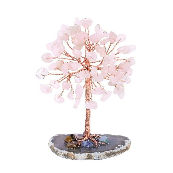 Árbol del dinero en maceta Toystoory con base de fluorita decoración para el hogar y la oficina