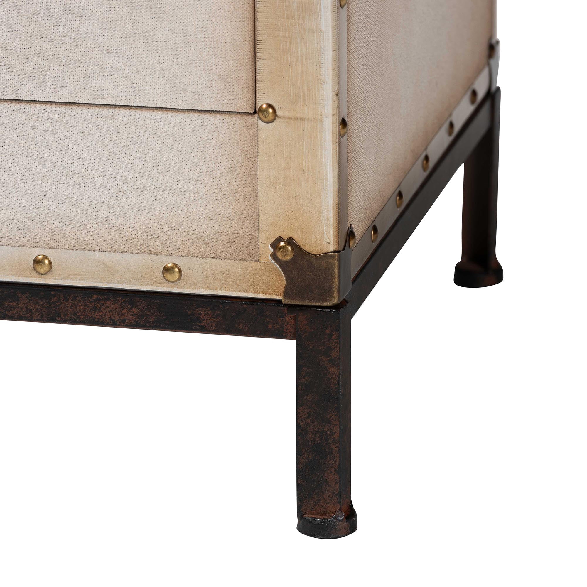 Baxton Studio Laura Vintage Trunk, 2-Drawer, Coffee