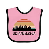 Inktastic Los Angeles California Skyline Retro Boys or Girls Baby Bib