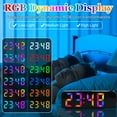 Projection Alarm Clock for Bedroom,LED Display Clock with 180° Projection on Ceiling Wall,Dual