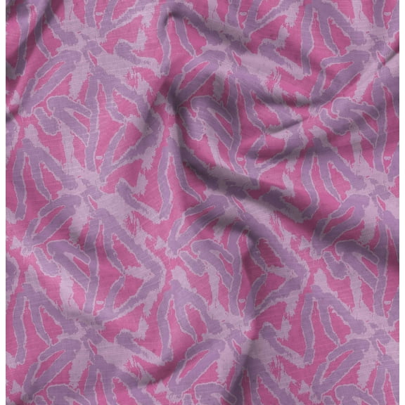 Soimoi Brush Stroke Print,Cotton Poplin, Sewing Fabric Sold by The Yard 42 Inch Wide,Sewing Craft Quilting/Quilt Making Fabric, Pink & Purple