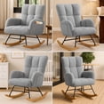 thumbnail image 5 of CloudRest Pro Nursery Rocking Chair, Cozy Accent Chair for Nursery/Bedroom/Living Room, Gray, 5 of 6