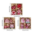 thumbnail image 2 of 4 Grids Box Set Valentine's Day Hanging Decorations 2026, Pink Romantic Love Theme Valentines Decor, Wooden Hanging Home Atmosphere Decoration, Valentines Day Decorations for The Home, Wall, Door, 2 of 3