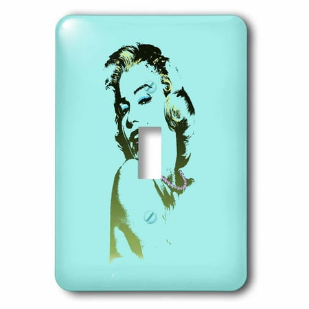 3dRose Sexy image of Marilyn Monroe. Turquoise. Popular print. Best seller. - Single Toggle