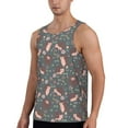 thumbnail image 2 of Fotbe Hedgehogs and Flowers1 Pattern Men's Quick Dry Workout Tank Top Gym Muscle Tee Fitness Bodybuilding Sleeveless T Shirt Breathable Workout Shirt-Medium, 2 of 9