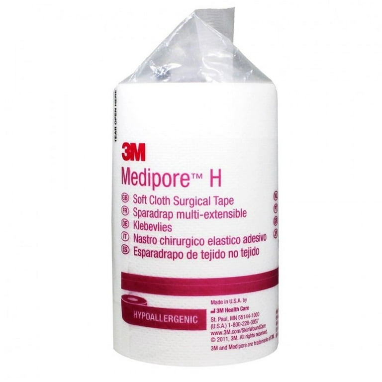 3m 2862 Medipore H Soft Cloth Surgical Tape 2 x 10 Yards - 2 Rolls 