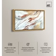 thumbnail image 2 of The Gold Splashes Boho Abstract Warm Color Canvas Wall Art by Art Remedy, Gold Floater Frame, 45"x30", 2 of 7