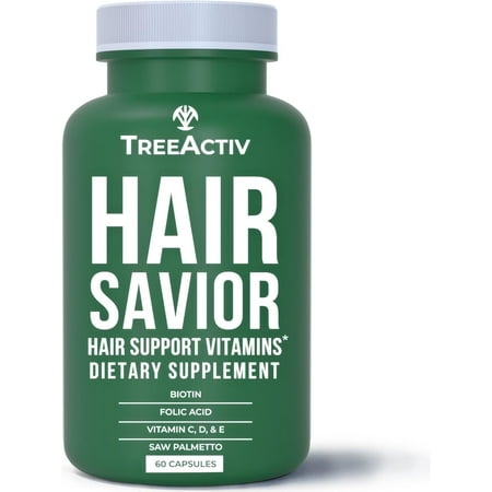 TreeActiv Hair Savior Supplement, Biotin Capsules for Hair Support & Growth, 30-Day Supply