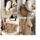 thumbnail image 2 of Tote Bag de Paja con Cierre y Bolsillo Interno, Bolsa Casual para Mujer, Playa, Compras y Oficina Xtellar beige, 2 of 4
