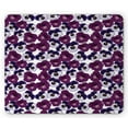 thumbnail image 1 of Pansy Mouse Pad, Violet Blossoms Pattern Flowering Petals of Garden Art Spring Meadow Art, Rectangle Non-Slip Rubber Mousepad, Multicolor and White, by Ambesonne, 1 of 2