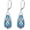 A01-Turquoise, variant on Moonstone Teardrop Drop Dangle Earrings for Women 925 Sterling Silver Moonstone Earrings Celtic Design Boho Jewelry Gifts for Mom Wife Sister