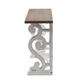 thumbnail image 5 of HomeStock Coastal Craftsman Vintage White And Natural Wood Console And Entry Table, 5 of 9