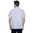 thumbnail image 2 of LA LEELA Men's Hawaiian Shirt Fashion Button Down Short Sleeves Holidays Aloha Party Casual Tops Summer Beaches Shirts for Men XL White Boat, 2 of 6