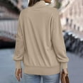 thumbnail image 3 of DAFPZW Womens Sweatshirt Cotton Button Down V Neck Long Sleeve Henley Pullovers Lightweight Loose Tunic Tops with Pockets, 3 of 9