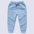 thumbnail image 2 of Ketyyh-chn99 Boys Joggers Baby Boys Cuffed Pants Summer High-Waisted Sport Joggers with Plain Color Boys Slim Fit Comfortable Sweatpants Size for 5-6 Years,Light Blue, 2 of 4