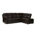 thumbnail image 2 of Baxton Studio Roland 2 Piece Faux Leather Reclining Sectional in Brown, 2 of 10