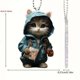 thumbnail image 3 of Car Pendant Decoration 2D Flat Car Rearview Mirror Pendant Decoration, 3 of 6
