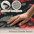 thumbnail image 6 of ODIKA 8'x10' Red Teal Floral Elegance with Timeless Washable Area Rug Intricate Botanical Patterns for Sophisticated Non-Slip Chair-Friendly Mat for Dining Room, Large Office, Lounge, 6 of 7