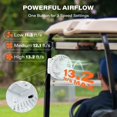 thumbnail image 2 of Ventilador magnético recargable para carrito de golf A2C con 3 velocidades, color blanco, 2 of 9