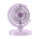 thumbnail image 1 of Ventilador de escritorio con luces, 4 velocidades, recargable, ajuste USB, silencioso, para escritorio personal Violeta, 1 of 9