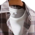 thumbnail image 5 of Ketyyh-chn99 Men's Polo Shirts Men's and Big Men's Long Sleeve Relaxed Fit Flannel Shirt Fall Coat Pink,L, 5 of 5