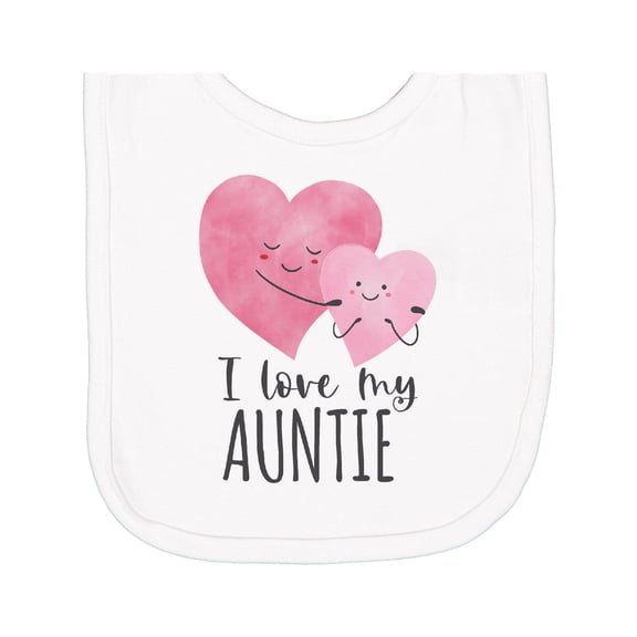 Inktastic I Love My Auntie Two Hugging Hearts Newborn Bib