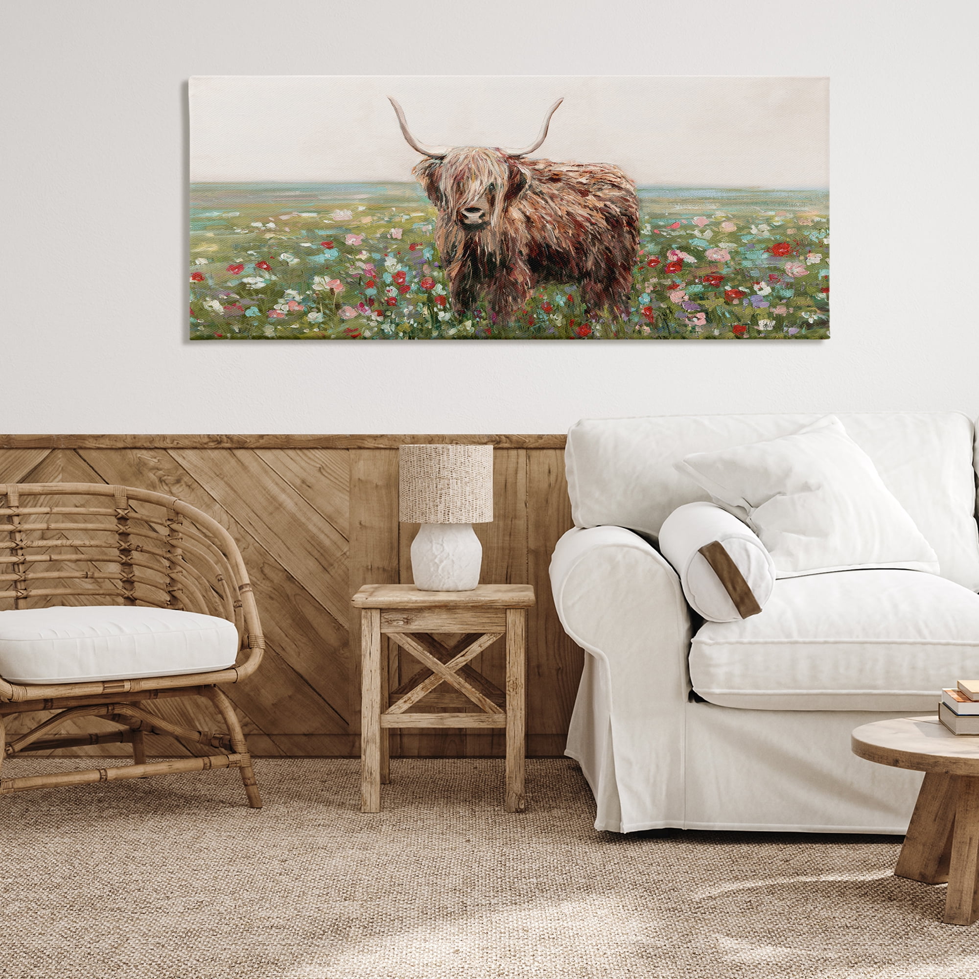 Stupell Industries Grazing In Poppy Field Canvas Wall Art, design by Sally Swatland