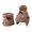 Khaki, variant on lnmuld Solid 2 Piece Kids Dinosaur Jacquard Pom Pom Beanie Hat Neck Warmer Set Fleece Lined Winter Accessory for Boys Navy,2-6 Years