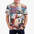 thumbnail image 2 of Lsque Bluey Pattern Golf Shirts for Men Dry Fit Print Moisture Wicking Performance Short Sleeve Polo Shirt-4X-Large, 2 of 7