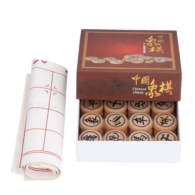 Chinese Chess Set, Improve Logic Educational Polished Surfaces Chinese Xiangqi Set Brain Training For Daily Play For 6+ Years Old Kids