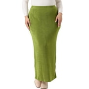 MODA NOVA Juniors Plus Size for High Waist Stretch Elegant Bodycon Maxi Long Pencil Skirt
