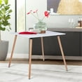 thumbnail image 5 of Homycasa 31.5 IN Dining Table Solid Wood Square Legs White, 5 of 7