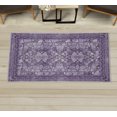 thumbnail image 1 of Modern Decorative Rug, Bohemian Pattern of Vintage Floral and Pebble Like Designs Asymmetric Forms, Quality Carpet for Bedroom Dorm and Living Room, 6 Sizes, Purple and Lilac, by Ambesonne, 1 of 1