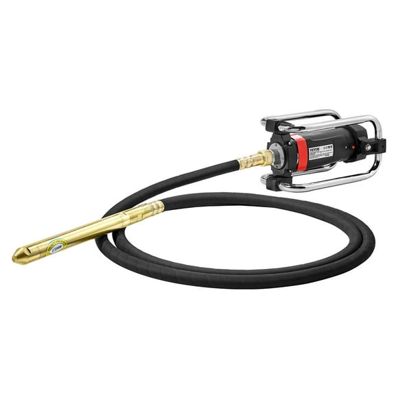 VEVOR Electric Concrete Vibrator, 1300W 16000 VPM, 2HP Copper Motor Handheld Concrete Vibrating Tool, Portable Pencil Cement Vibrator with Shaft of 14.75ft / 4.5m, Remove Air Bubble and Level Concrete