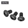 thumbnail image 3 of Uxcell M4x6mm Hex Socket Button Head Cap Bolts Screws Alloy Steel Black 50 Pack, 3 of 5