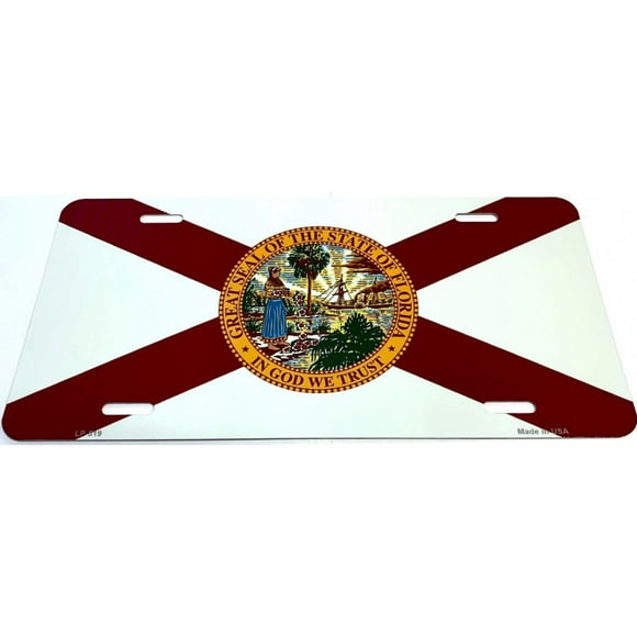 Florida State Flag Metal License Plate