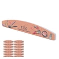 thumbnail image 3 of 20 Pcs Nail File Double Sides Manicure Nail File Washable Reusable Professional Half Moon Fingernail Files Nail Art Tools 150 Grit, 3 of 14
