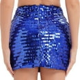 thumbnail image 3 of Alvivi Women's Sparkle Sequins Pencil Skirt Micro Mini Skirt Night Out Party Club Dance Skirts Blue M, 3 of 7