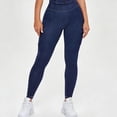 thumbnail image 4 of Cagogo Slim High Waisted Jeans for Women with Pockets Denim Cargo Workout Tight Fit Long Pants Casual Streetwear Trousers, Dark Blue L, 4 of 6