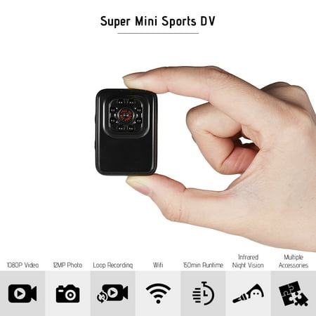 Camcorder Set - R3 WiFi 1080P HD Mini Sports DV Action Camera Camcorder Car DVR Video Recorder with Night Vision + Mounting Set