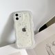 thumbnail image 4 of Funda Qokey para iPhone 14 Pro de 6.1", diseño de ondas onduladas, transparente, con purpurina y estrellas brillantes, bonita, transparente, protección total, suave, de TPU, a prueba de golpes, para, 4 of 8