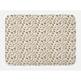 thumbnail image 1 of Cartoon Bath Mat, Mushrooms Scattered on a Plain Background Design, Plush Bathroom Decor Mat with Non Slip Backing, 29.5" X 17.5", Redwood Burnt Sienna, by Ambesonne, 1 of 2