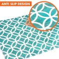 thumbnail image 3 of OPUX Geometric Teal Gray Kitchen Mat, 47" x 17" Waterproof, 3 of 7
