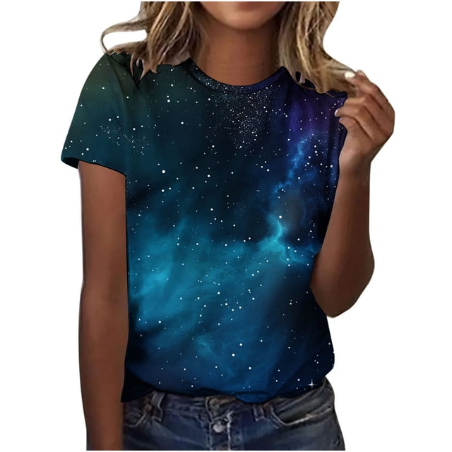 T-Shirt Graphique, Haut Imprimé à Manches Courtes Décontracté, Col Rond Confortable pour le Quotidien pour Femmes et Hommes, Tenue de Maison et d'Extérieur