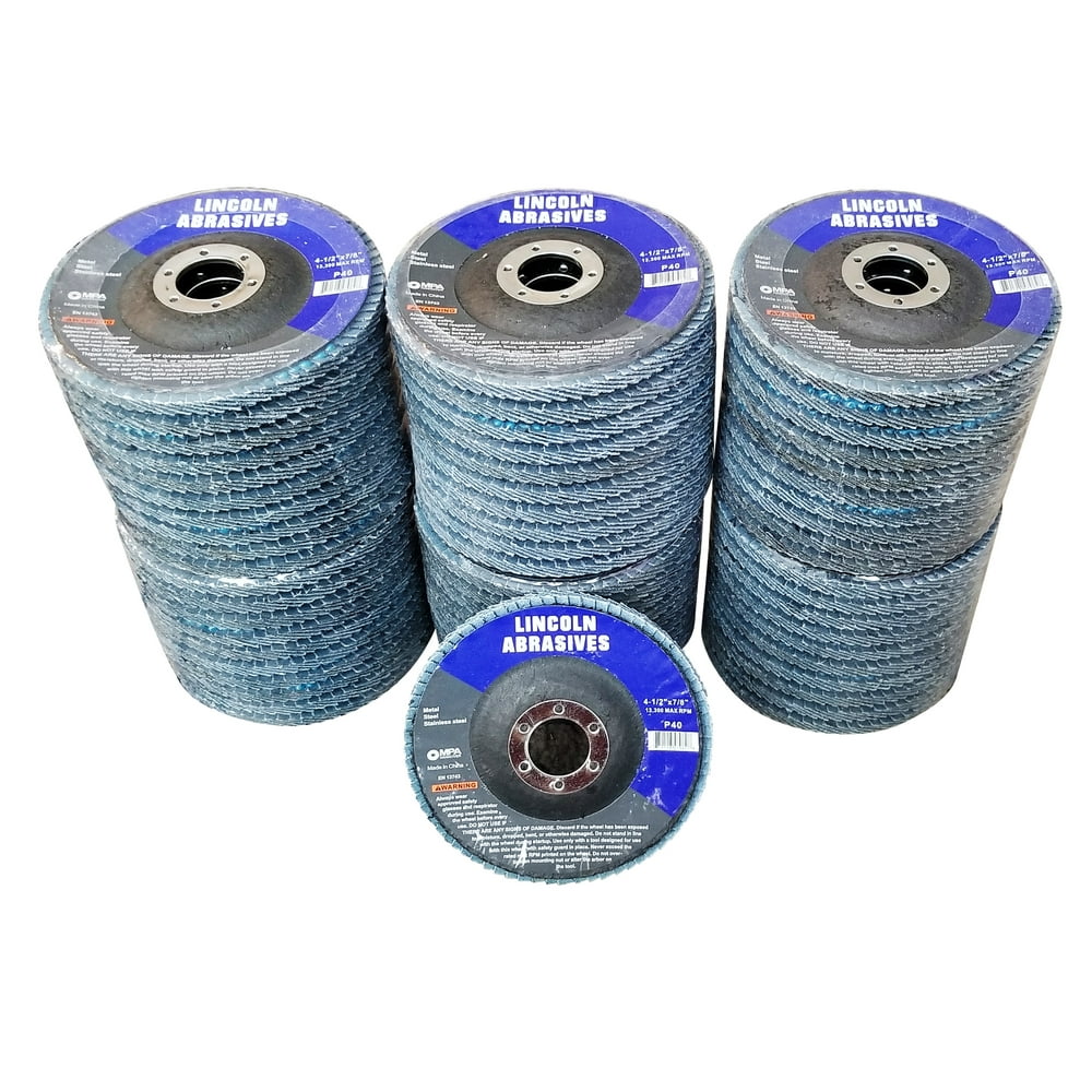 Flap Discs 41/2" x 7/8" 40 Grit 60 Pack Grinding Zirconia Walmart